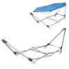 New style high quality loading larch wood garden foldable camping wooden hammock stand - Image 6