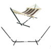 New style high quality loading larch wood garden foldable camping wooden hammock stand - Image 5