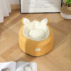 Longsen winter indoor warm cat bed Christmas pet heated yellow flannel velvet pet beds - Image 6