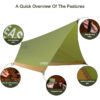 Longsen hammock mosquito outdoor nylon camping rain fly tarp waterproof - Image 2